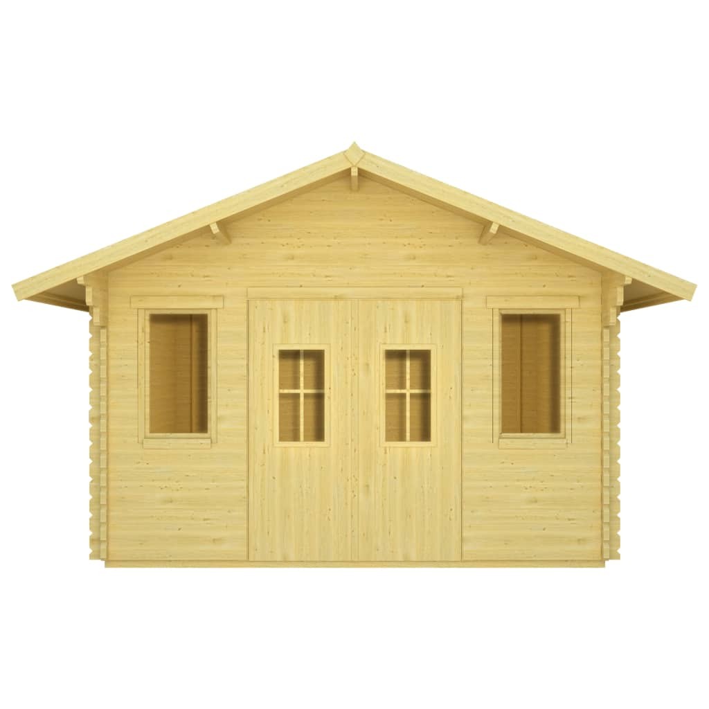 Log Cabin with Floor 44 mm 4x3x2.91 m Solid Pinewood